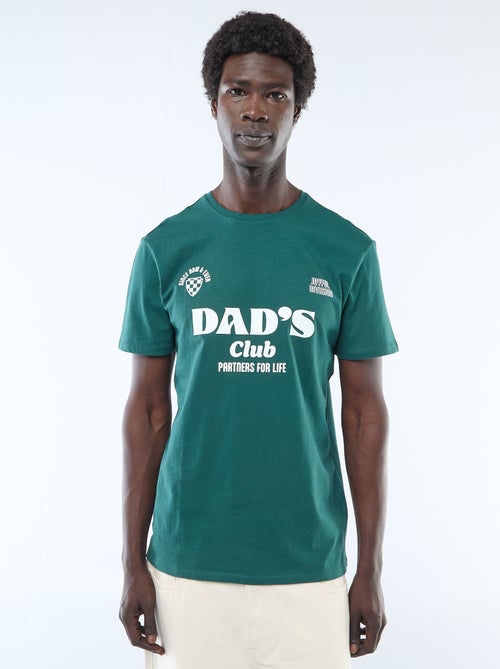 Kurzarm-Jersey-T-Shirt mit Front- und Rückenprint - Kiabi
