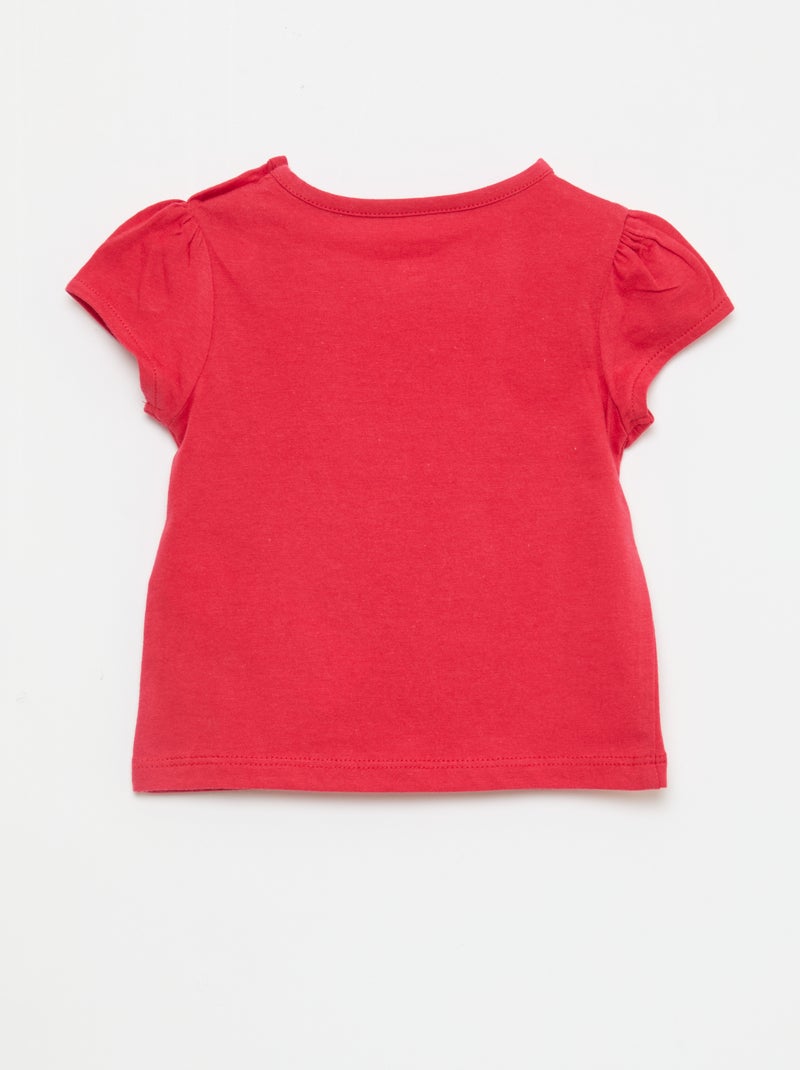 Kurzarm-Jersey-T-Shirt Rot - Kiabi