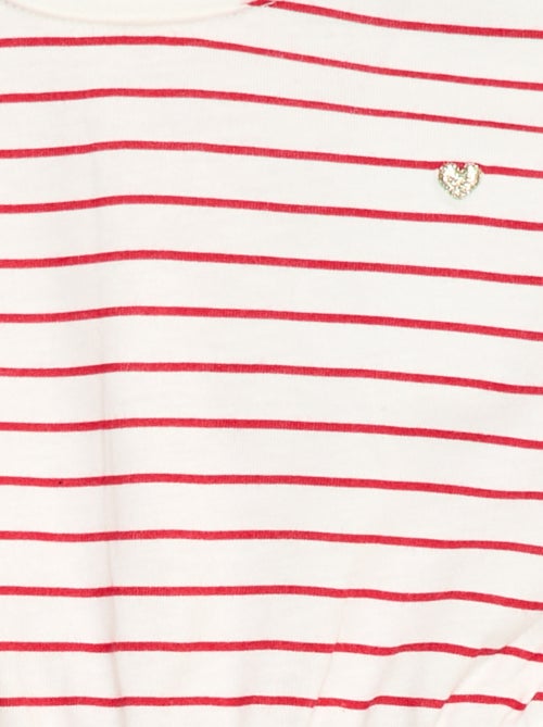 Kurzarm-Jerseykleid aus Baumwolle - Kiabi