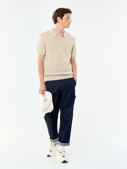 Kurzarm-Lochstrick-Polo - Kiabi