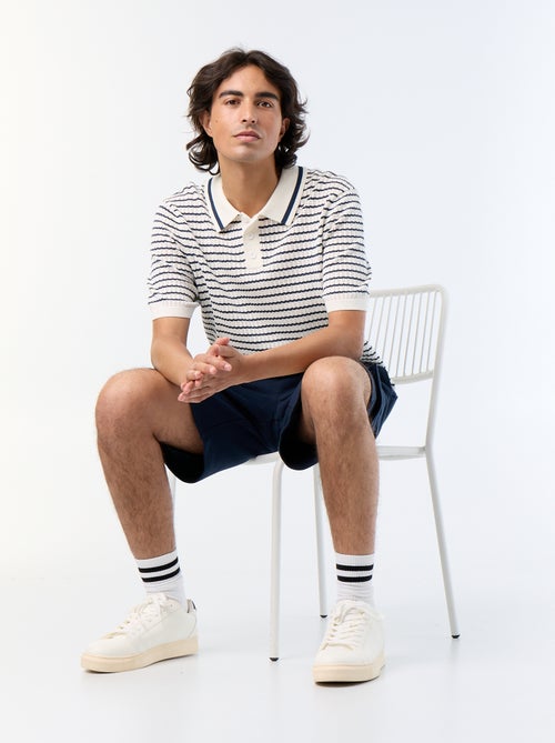 Kurzarm-Polo aus Ajourstrick - Kiabi Kurzarm-Polo aus Ajourstrick - Kiabi