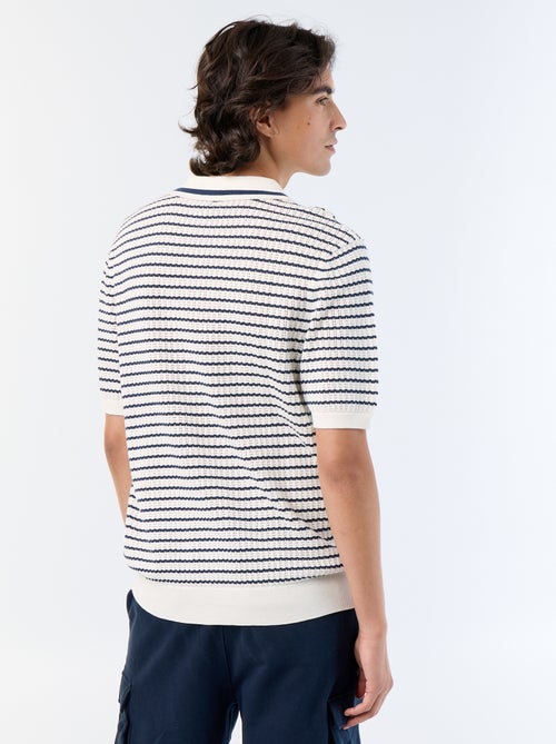 Kurzarm-Polo aus Ajourstrick - Kiabi Kurzarm-Polo aus Ajourstrick - Kiabi