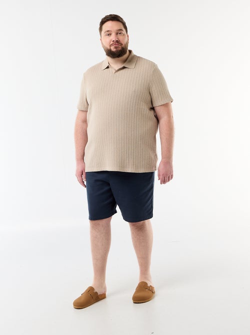 Kurzarm-Polo aus Strickgewebe - Kiabi