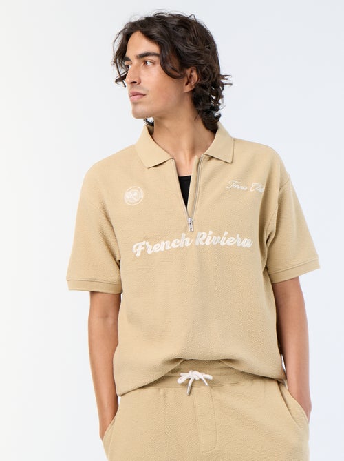 Kurzarm-Polo aus Strukturmaterial - Kiabi Kurzarm-Polo aus Strukturmaterial - Kiabi
