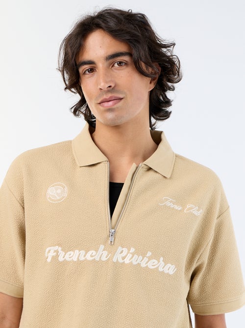 Kurzarm-Polo aus Strukturmaterial - Kiabi Kurzarm-Polo aus Strukturmaterial - Kiabi