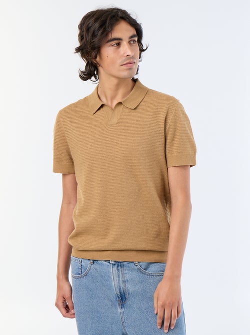 Kurzarm-Polo mit Ajourmuster - Kiabi Kurzarm-Polo mit Ajourmuster - Kiabi