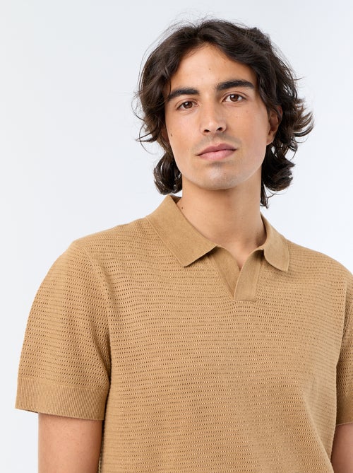 Kurzarm-Polo mit Ajourmuster - Kiabi Kurzarm-Polo mit Ajourmuster - Kiabi