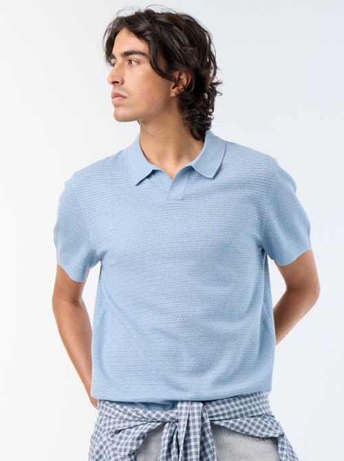 Kurzarm-Polo mit Ajourmuster - Kiabi Kurzarm-Polo mit Ajourmuster - Kiabi