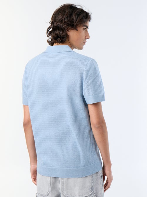 Kurzarm-Polo mit Ajourmuster - Kiabi Kurzarm-Polo mit Ajourmuster - Kiabi