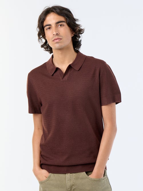 Kurzarm-Polo mit Ajourmuster - Kiabi Kurzarm-Polo mit Ajourmuster - Kiabi