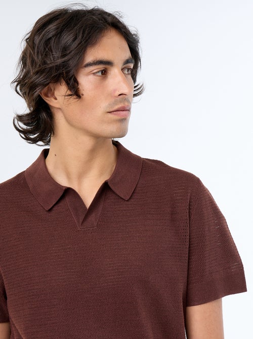 Kurzarm-Polo mit Ajourmuster - Kiabi Kurzarm-Polo mit Ajourmuster - Kiabi