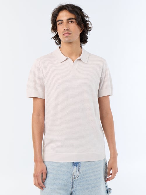 Kurzarm-Polo mit Ajourmuster - Kiabi Kurzarm-Polo mit Ajourmuster - Kiabi