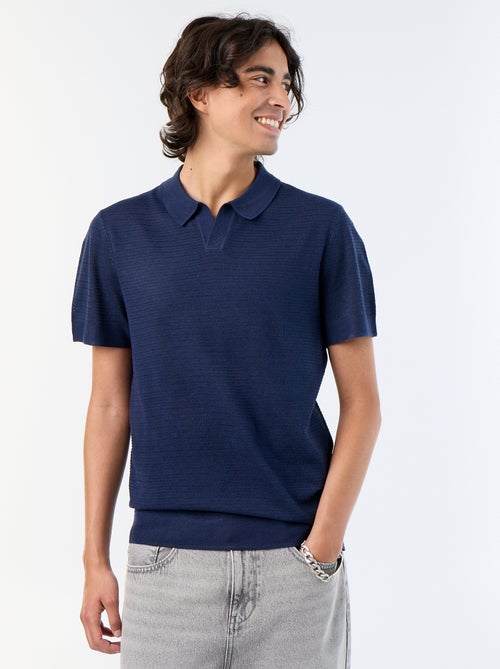 Kurzarm-Polo mit Ajourmuster - Kiabi Kurzarm-Polo mit Ajourmuster - Kiabi