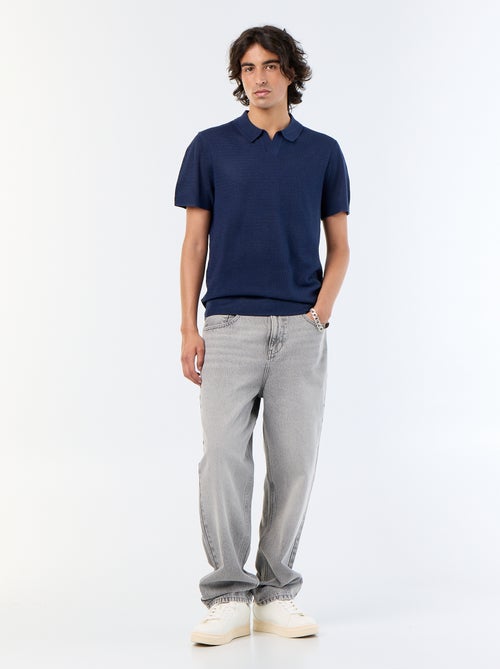 Kurzarm-Polo mit Ajourmuster - Kiabi Kurzarm-Polo mit Ajourmuster - Kiabi