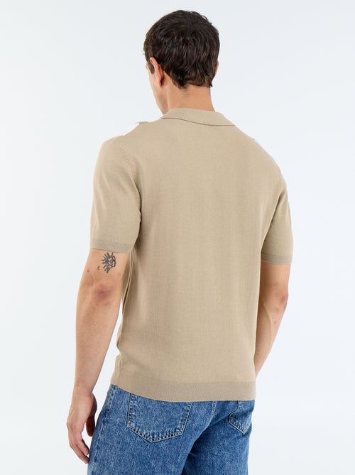 Kurzarm-Polo mit Kragen ohne Knopfleiste - Kiabi
