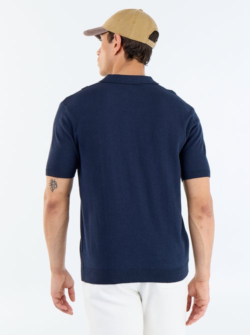 Kurzarm-Polo mit Kragen ohne Knopfleiste - Kiabi