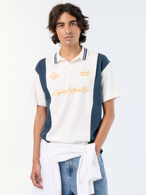 Kurzarm-Polo mit Stickereien - Kiabi