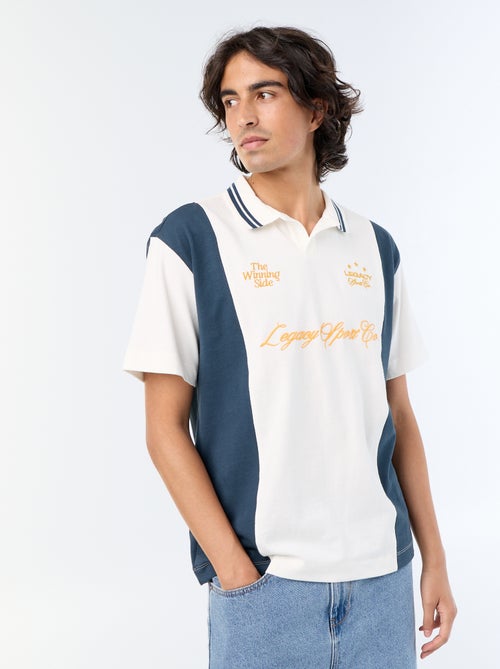 Kurzarm-Polo mit Stickereien - Kiabi