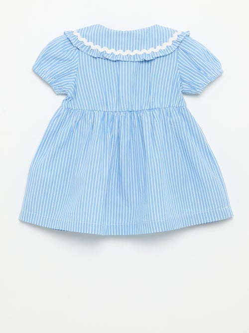 Kurzarm-Popelinekleid mit Bubikragen - Kiabi Kurzarm-Popelinekleid mit Bubikragen - Kiabi