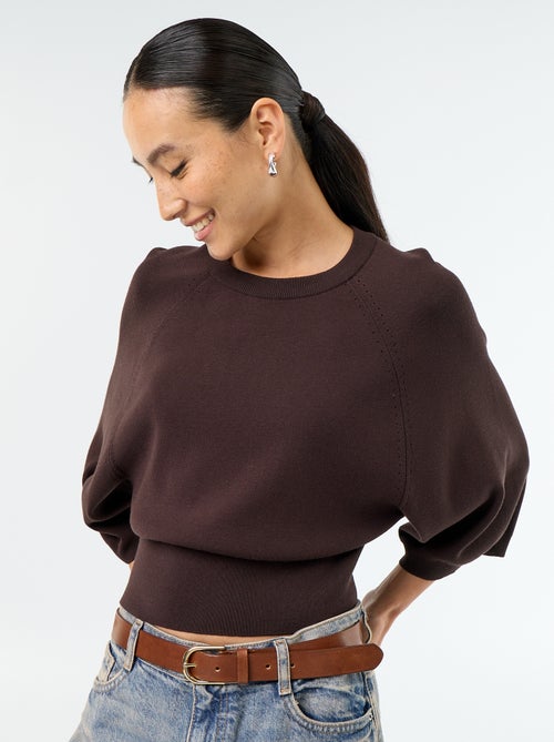 Kurzarm-Pullover in 3/4-Länge - Kiabi