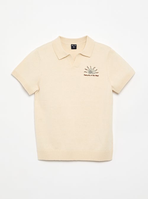 Kurzarm-Pullover in Poloform - Kiabi