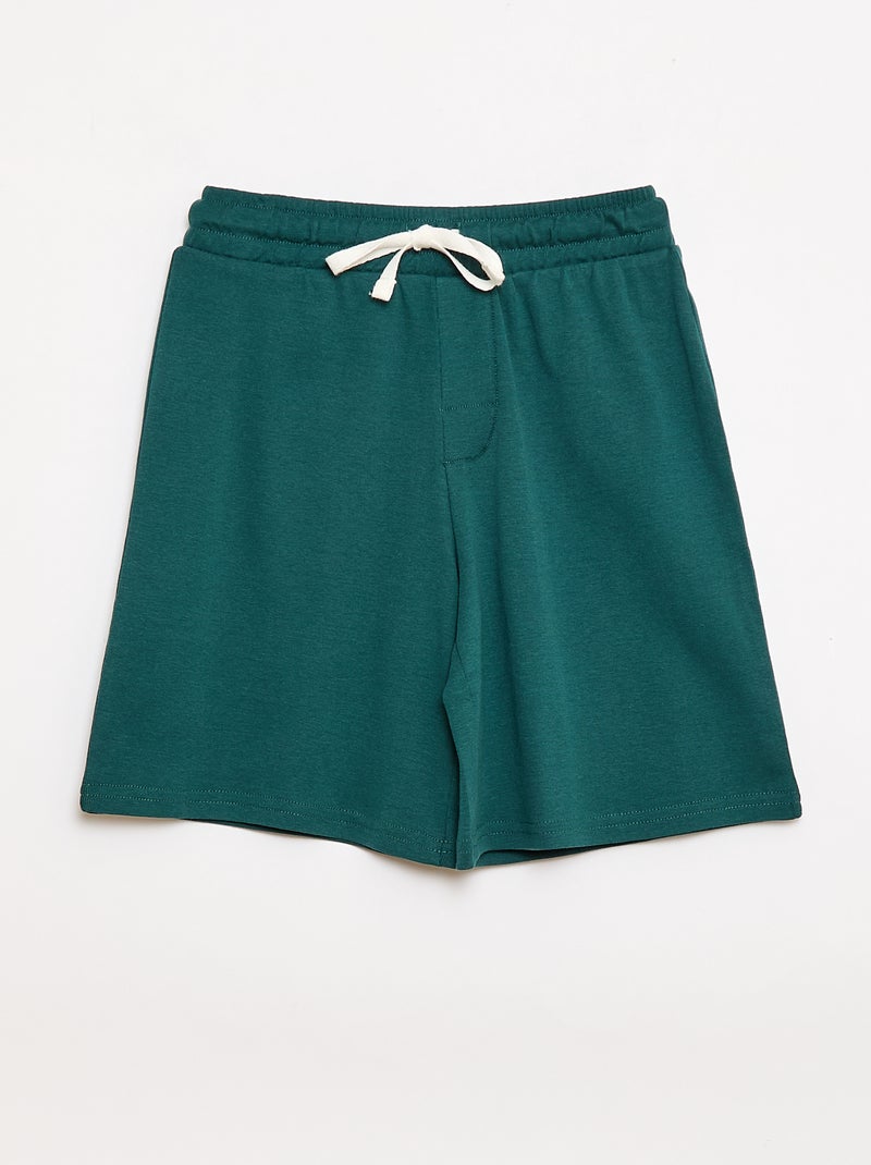 Kurzarm-Pyjama-Set aus Baumwolle Grün - Kiabi