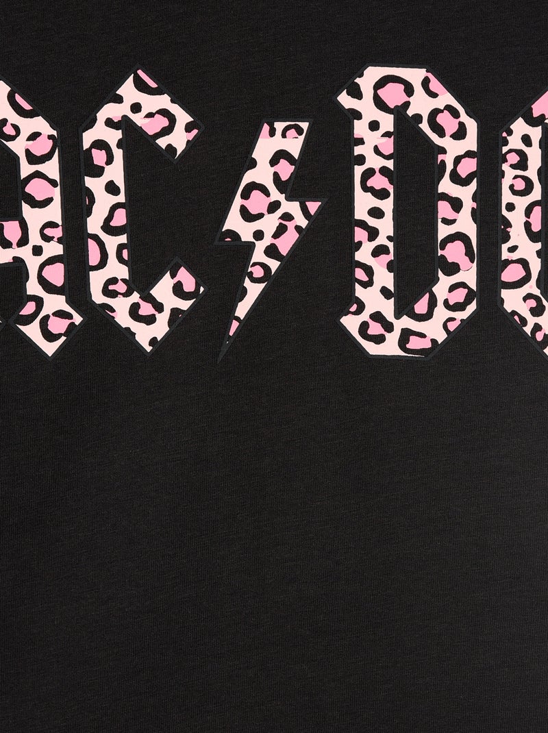 Kurzarm-T-Shirt 'AC/DC' Schwarz - Kiabi