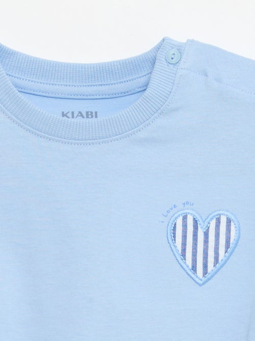 Kurzarm-T-Shirt aus Baumwolljersey mit Brust-Patch - Kiabi