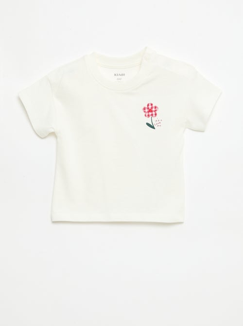 Kurzarm-T-Shirt aus Baumwolljersey mit Brust-Patch - Kiabi
