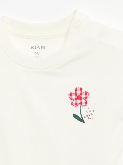 Kurzarm-T-Shirt aus Baumwolljersey mit Brust-Patch - Kiabi
