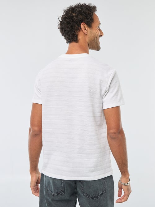 Kurzarm-T-Shirt aus Waffelstrick - Kiabi