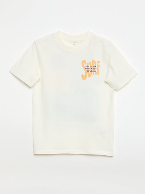 Kurzarm-T-Shirt, beidseitig bedruckt - Kiabi