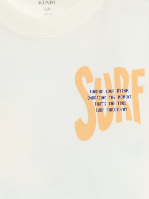 Kurzarm-T-Shirt, beidseitig bedruckt - Kiabi