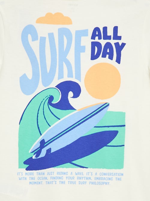 Kurzarm-T-Shirt, beidseitig bedruckt - Kiabi