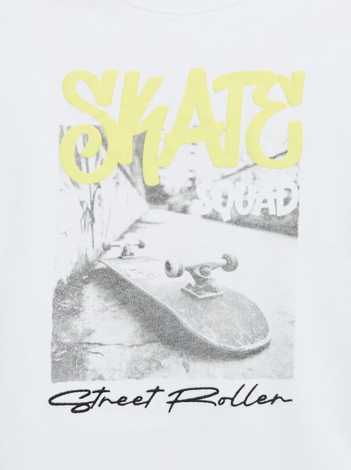 Kurzarm-T-Shirt im Vintage Skater-Look - Kiabi