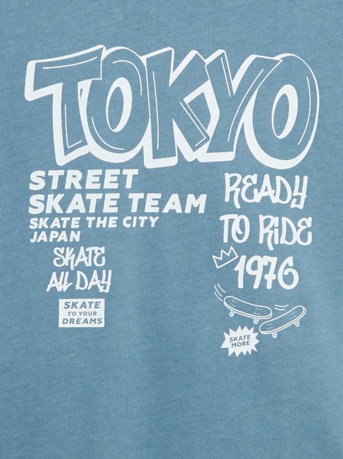 Kurzarm-T-Shirt im Vintage Skater-Look - Kiabi