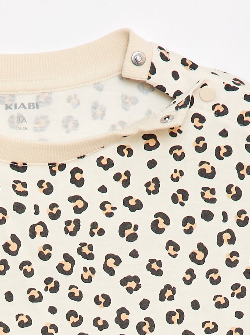 Kurzarm-T-Shirt – Kollektion zum einfachen Anziehen Beige - Kiabi