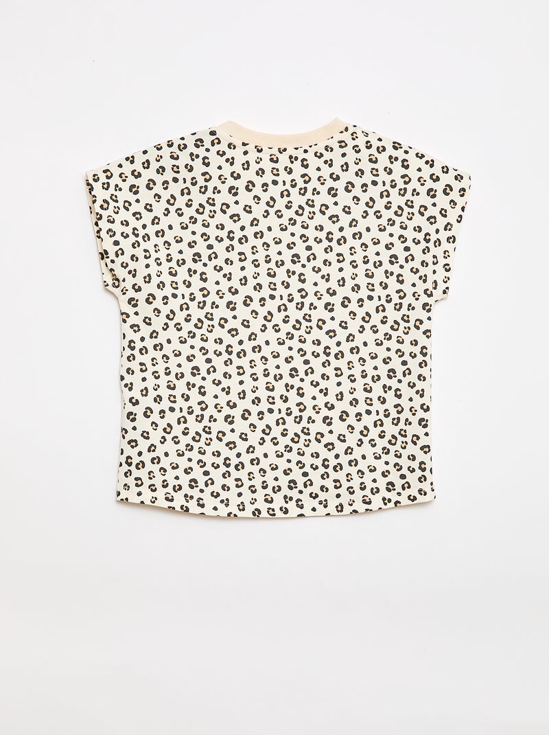 Kurzarm-T-Shirt – Kollektion zum einfachen Anziehen Beige - Kiabi