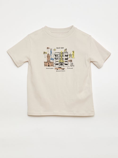 Kurzarm-T-Shirt mit Aufdruck - Kiabi