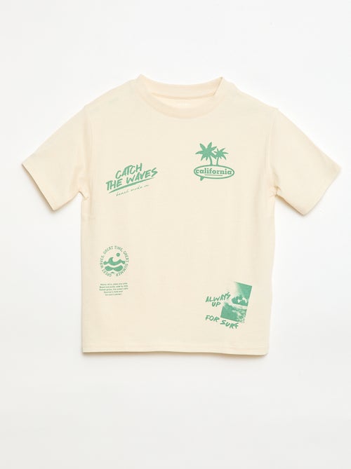 Kurzarm-T-Shirt mit Aufdruck - Kiabi