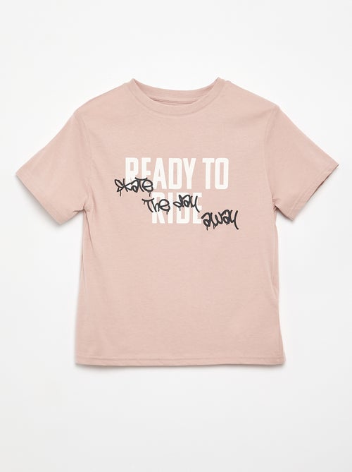 Kurzarm-T-Shirt mit Aufdruck - Kiabi