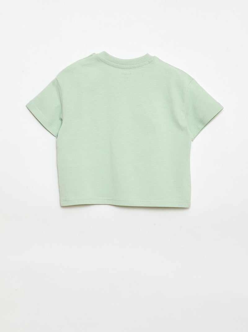 Kurzarm-T-Shirt mit Aufdruck Grün - Kiabi