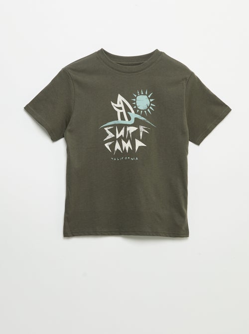 Kurzarm-T-Shirt mit Aufdruck - Kiabi