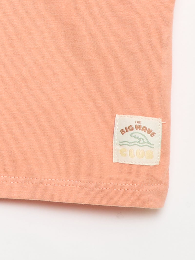 Kurzarm-T-Shirt mit Aufdruck Orange - Kiabi