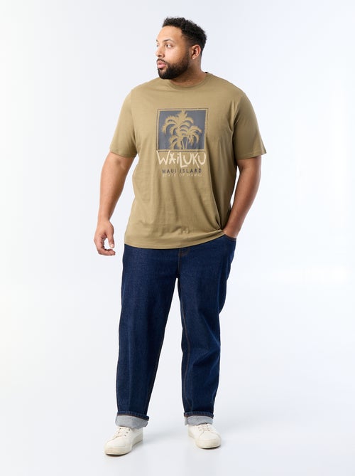 Kurzarm-T-Shirt mit Aufdruck - Kiabi