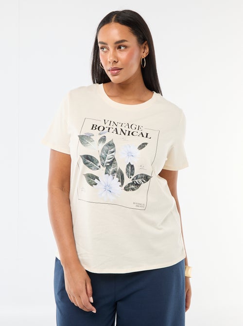 Kurzarm-T-Shirt mit Aufdruck - Kiabi