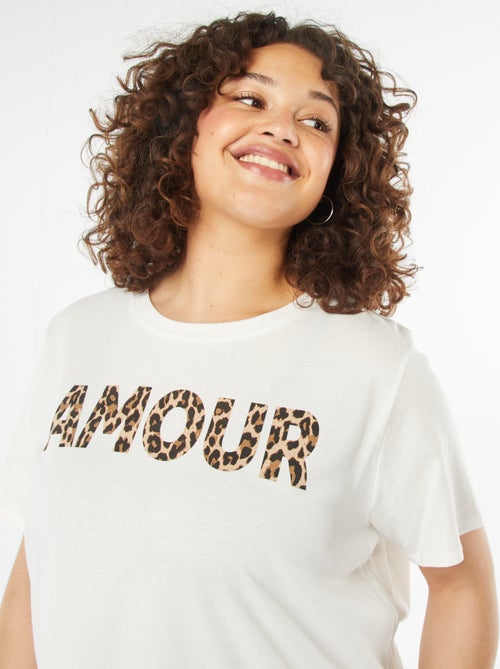 Kurzarm-T-Shirt mit Aufdruck - Kiabi Kurzarm-T-Shirt mit Aufdruck - Kiabi