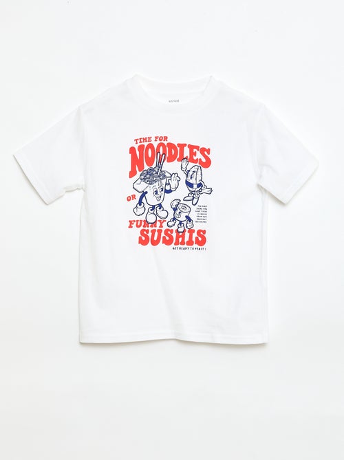 Kurzarm-T-Shirt mit Aufdruck - Kiabi