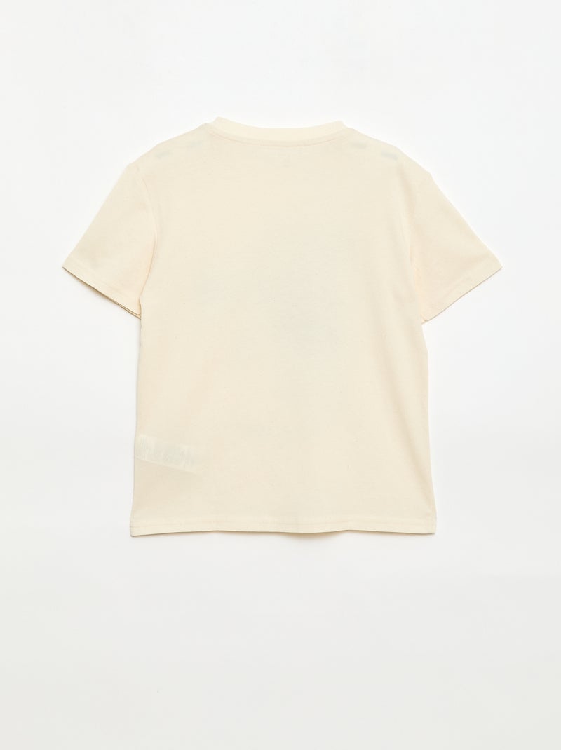 Kurzarm-T-Shirt mit Aufdruck Weiß - Kiabi
