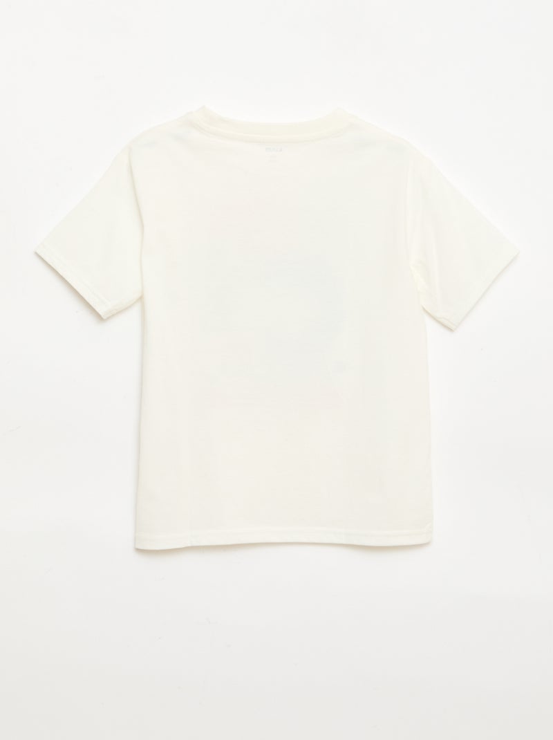 Kurzarm-T-Shirt mit Aufdruck Weiß - Kiabi